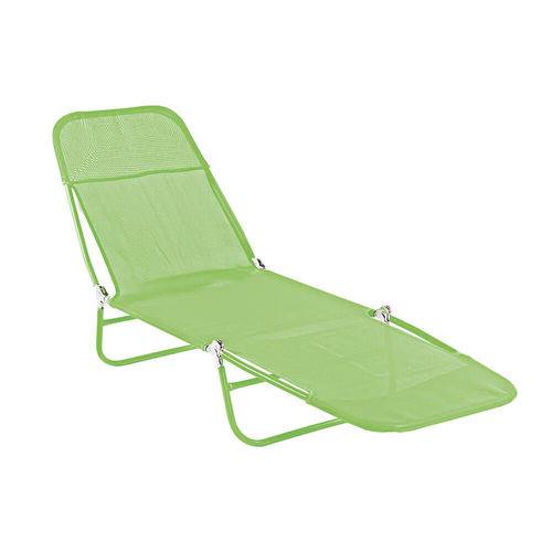 Cadeira Espreguiçadeira Textilene Verde Belfix