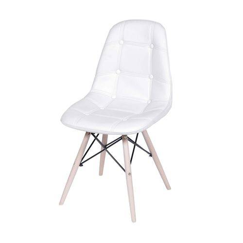 Cadeira Estofada Botonnes OR Design Branco