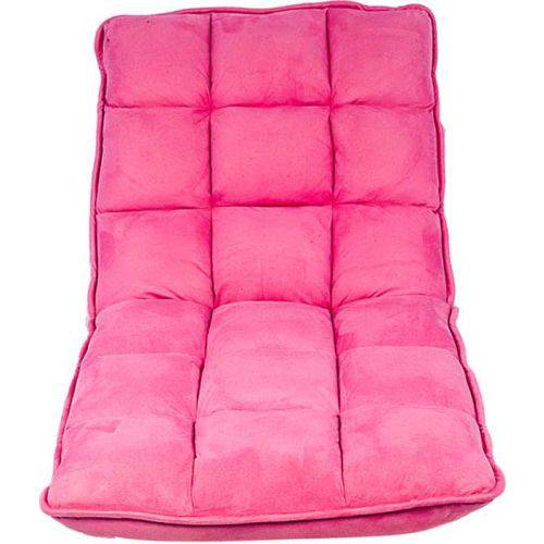 Cadeira Estofada de Chão Suede Pink Goods Br 105x50x12cm