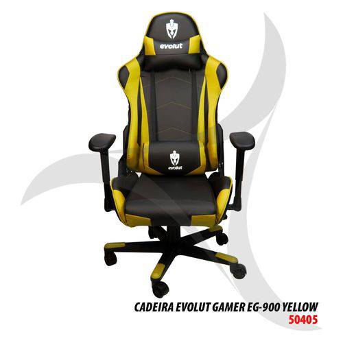 Cadeira Evolut Gamer Eg-900 Amarela/Preta