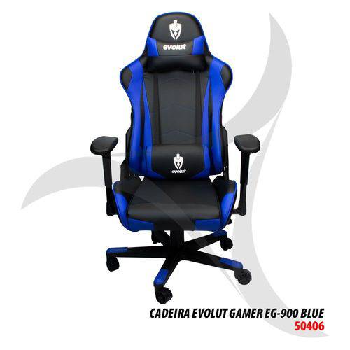 Cadeira Evolut Gamer Eg-900 Azul/Preta