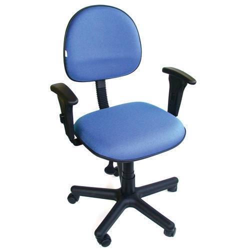 Cadeira Executiva com Braço Tecido- Azul