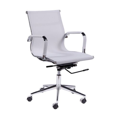 Cadeira Executiva Esteirinha Office - Tela Mesh Branca Branca
