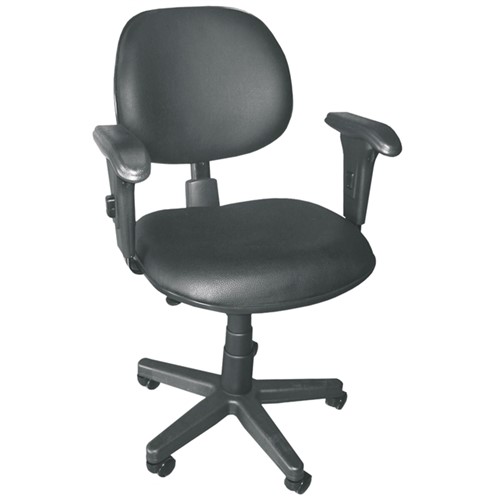 Cadeira Executiva Giratória Couro Ecológico Preto CE250 Pethiflex