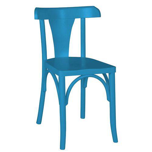 Cadeira Felice Madeira Maciça Laca Azul - Máxima