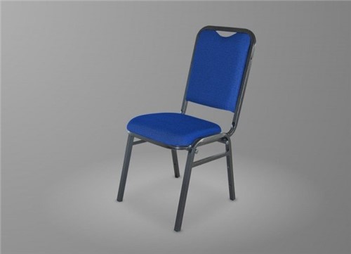 Cadeira Fixa Hotel Grande 180G Dolimar Tecido Azul