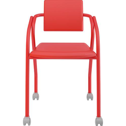 Cadeira Flavia 1713 com Rodízios Napa Vermelha - Carraro