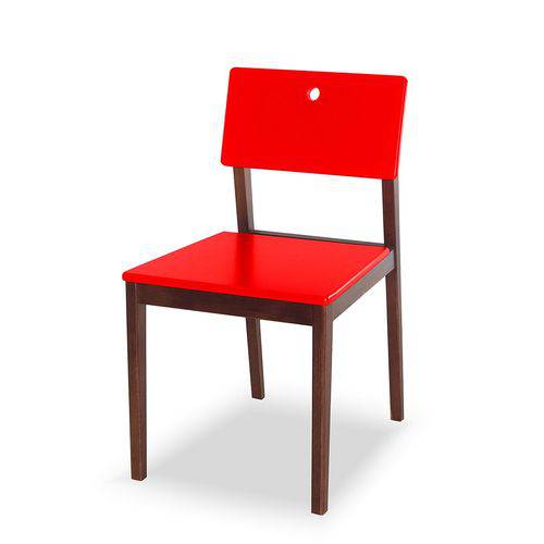 Cadeira Flip Laca Cacau/Vermelho - Máxima