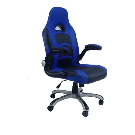 Cadeira Game Chair Preto/Azul Original Entrega Byartdesign