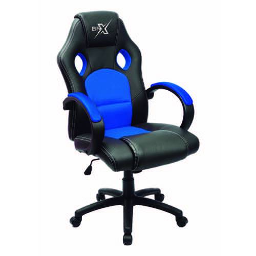 Cadeira Gamer Brx com Sistema de Balanço Azul