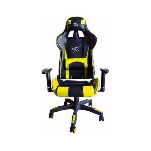 Cadeira Gamer Brx Yellow com Encosto Reclinável