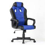 Cadeira Gamer com Rodas de Nylon Anti-risco Azul - 2325-bl