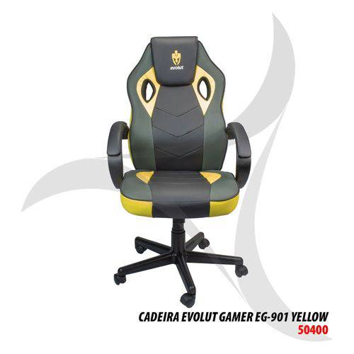 Cadeira Gamer Evolut Eg-901 Amarela/Preta