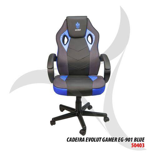 Cadeira Gamer Evolut Eg-901 Azul/Preta