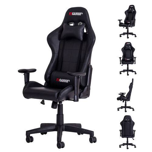 Cadeira Gamer Gear Pu Preta e Azul - (preta)