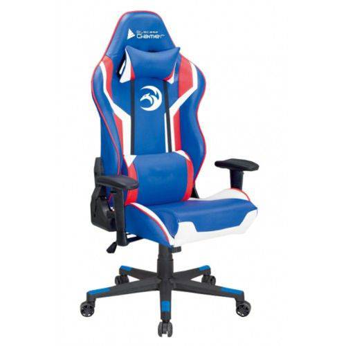 Cadeira Gamer Pegasus Azul/Branco/Vermelho BCH-37BWR Bluecase