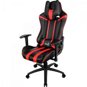 Cadeira Gamer Profissional Aerocool AC120c EN59657 Preta/Vermelha