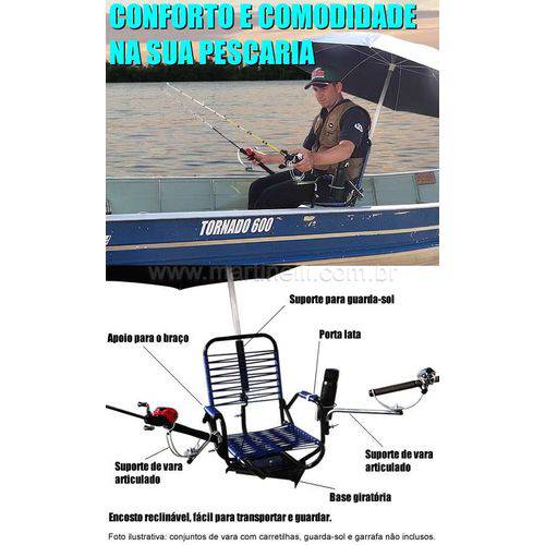 Cadeira Giratoria Barco C/ Suporte Guarda Sol e Suporte Var