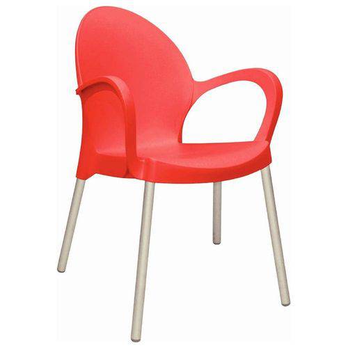 Cadeira Grace com Braço Vermelha SUMMA - TRAMONTINA