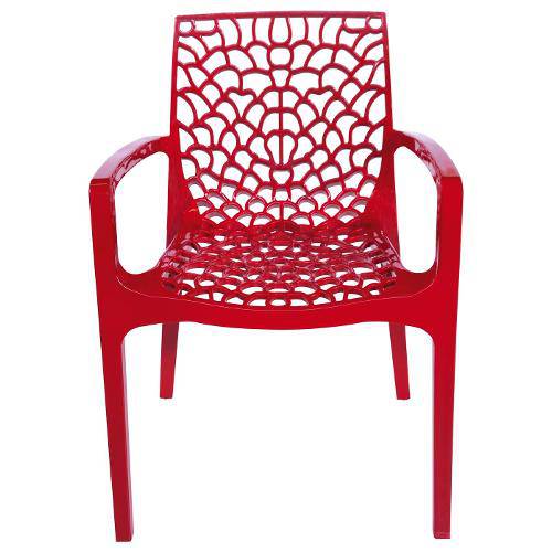 Cadeira Gruver com Braco Polipropileno Vermelho