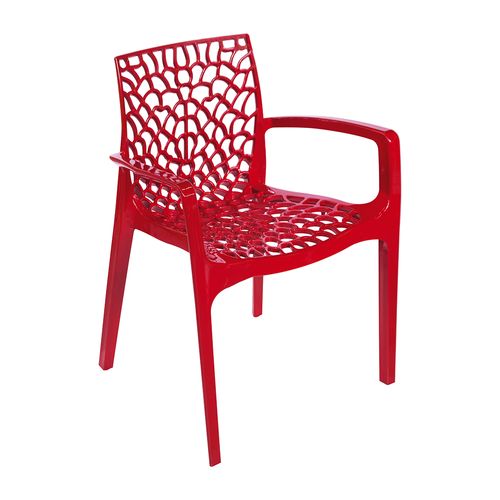 Cadeira Gruvyer Braço Vermelha Vermelha