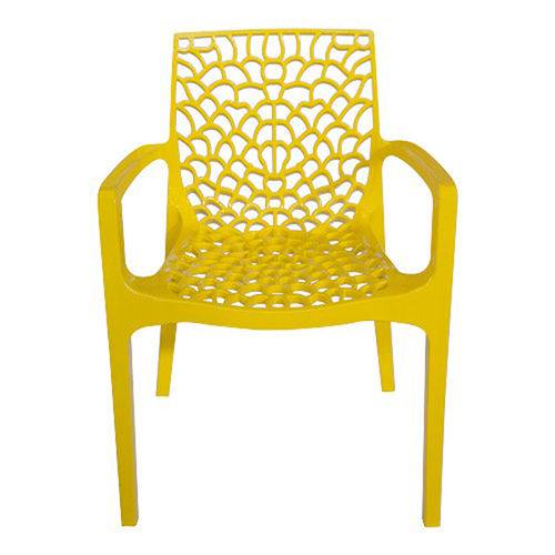 Cadeira Gruvyer com Braço Amarela