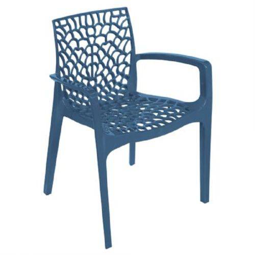 Cadeira Gruvyer com Braço Azul Or Design
