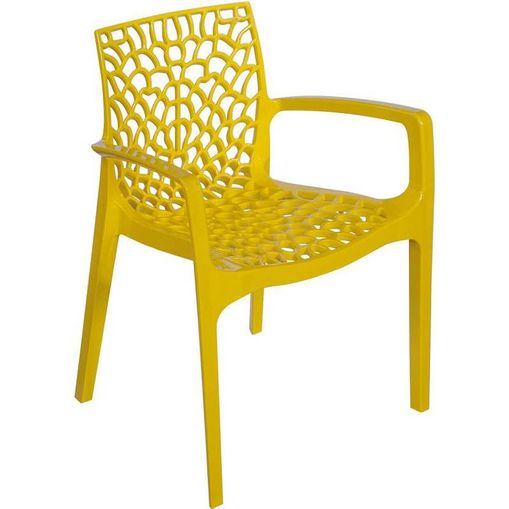 Cadeira Gruvyer com Braços Amarela OR Design
