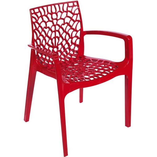 Cadeira Gruvyer com Braços Vermelha OR Design