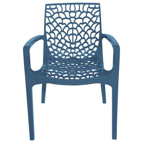 Cadeira Gruvyer Italiana Azul com Braço Inovakasa