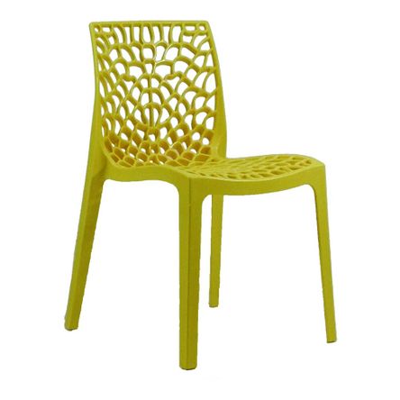 Cadeira Gruvyer Polipropileno Amarelo Byartdesign