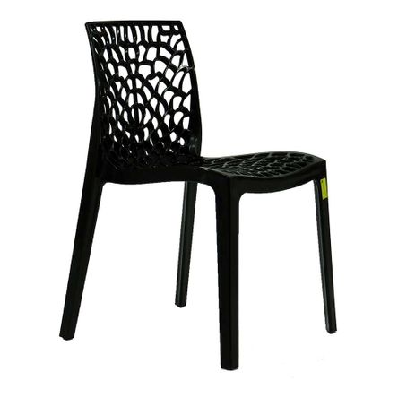 Cadeira Gruvyer Polipropileno Preto Byartdesign