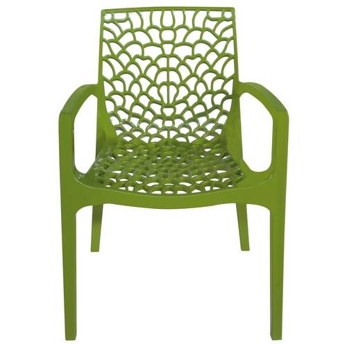 Cadeira Gruvyer Polipropileno Verde com Braço