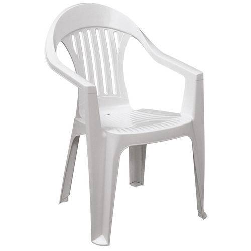 Cadeira Imbé com Braços Branco Basic - Tramontina
