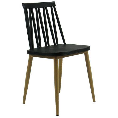 Cadeira Indy Polipropileno Madeira Preto Byartdesign