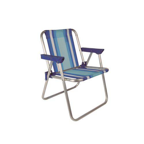 Cadeira Infantil Alta Alumínio Azul 2121 Mor