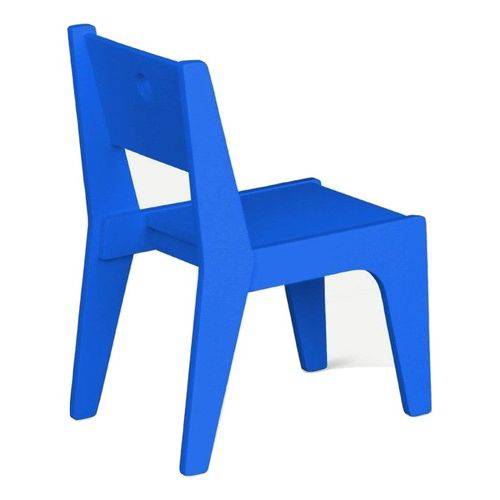 Cadeira Infantil Azul Escuro 02 Peças Modelo Arco Caixotin