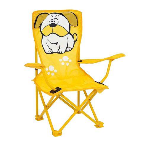 Cadeira Infantil Dobrável Bulldog Amarela Mor