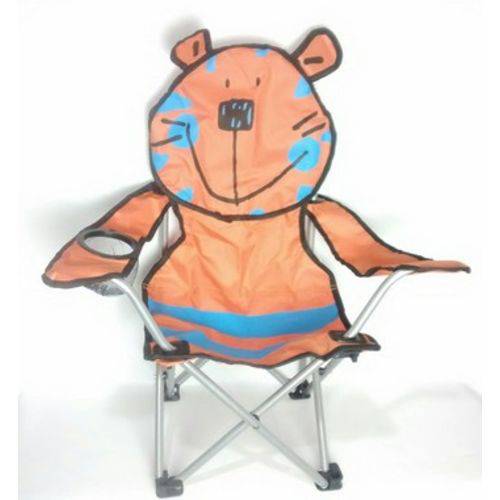 Cadeira Infantil Dobrável Tigre Camping Parque Pesca