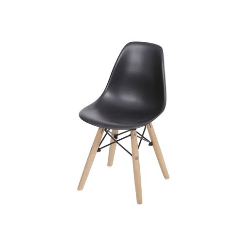 Cadeira Infantil Eames Wood Preta 1102B OR Design
