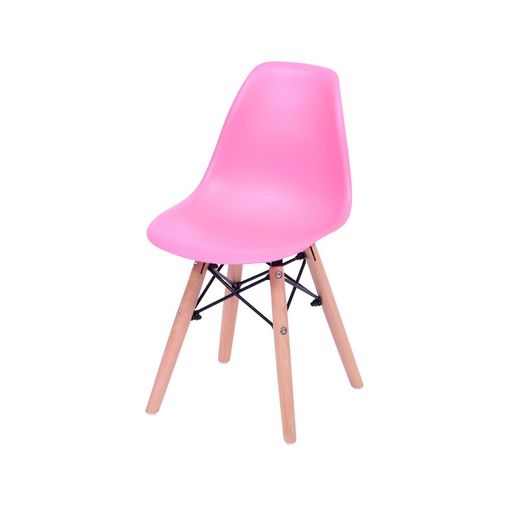 Cadeira Infantil Eames Wood Rosa 1102B OR Design