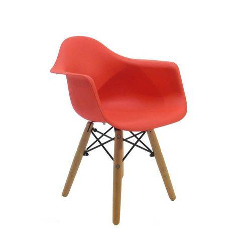Cadeira Infantil Eames Wood Vermelha Byart