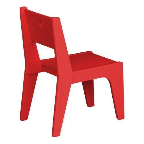Cadeira Infantil Vermelha 02 Peças Modelo Arco Caixotin