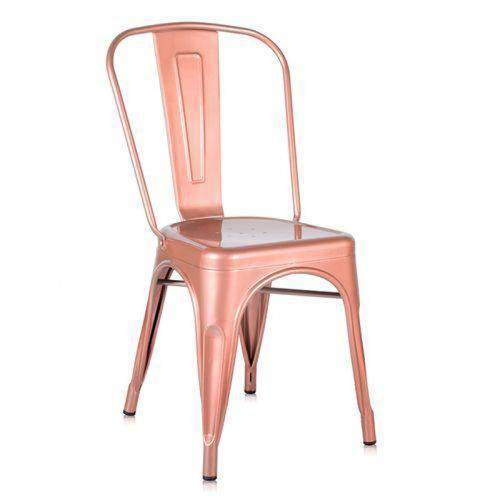 Cadeira Iron Tolix Aço Carbono - Cobre Rose