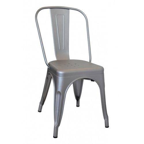 Cadeira Iron Tolix Aço Carbono - Prata