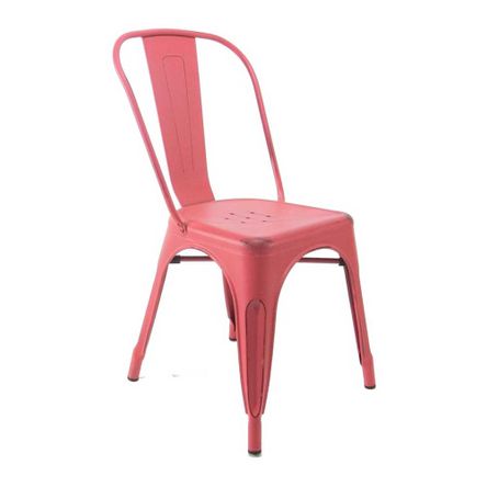 Cadeira Iron Tolix Antique Francesinha Vermelha Byartdesign