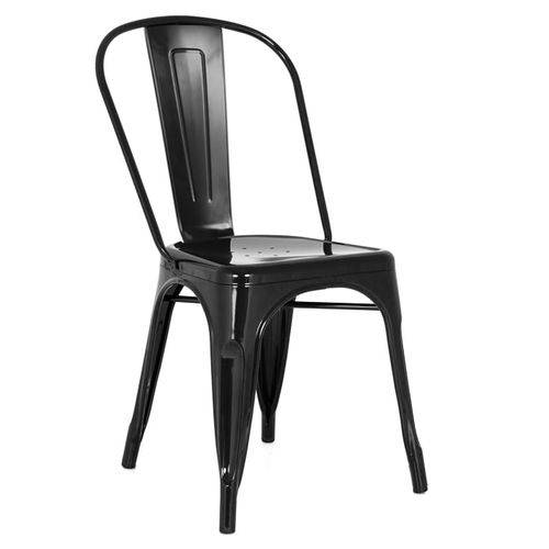 Cadeira Iron Tolix - Industrial - Aço - Vintage - Preto