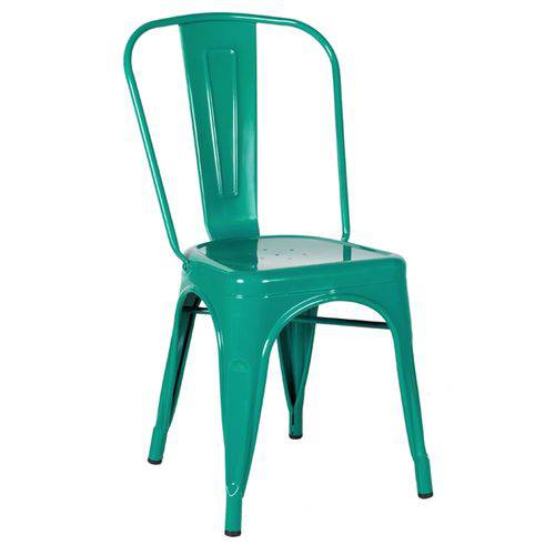 Cadeira Iron Tolix - Industrial - Aço - Vintage - Verde Escuro