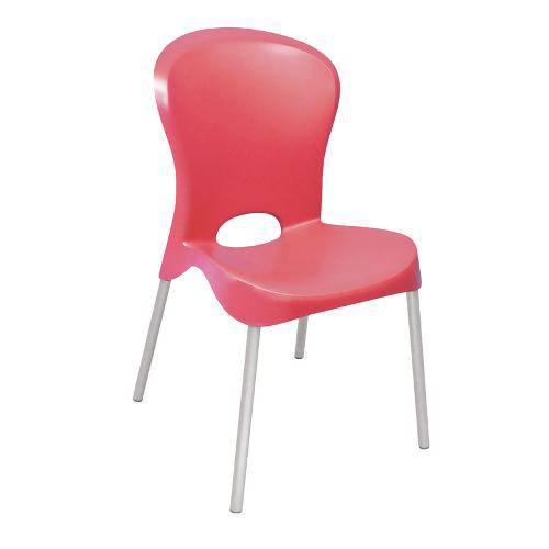 Cadeira Jolie Pernas Anodizadas Vermelha Summa - Tramontina
