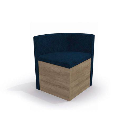 Cadeira Kappesberg Estar 4CAD800 Madeira (4 Unidades)-Nogal-Assento/Encosto Veludo Azul Marinho D008